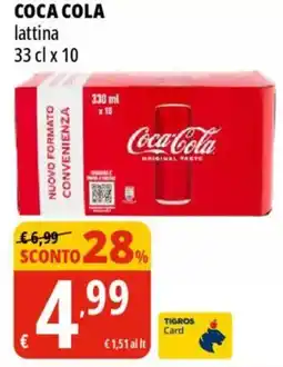 Tigros COCA COLA lattina offerta