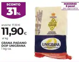 Coop Grana padano DOP UNIGRANA offerta