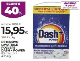 Coop Detersivo lavatrice polvere DASH + POWER offerta