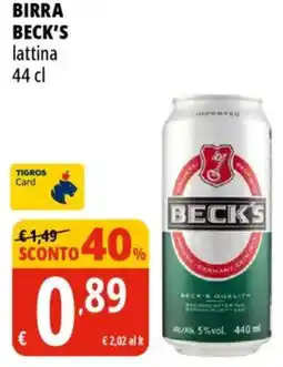 Tigros Birra BECK'S offerta