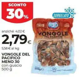 Coop Vongole del pacifico MENO 30 offerta