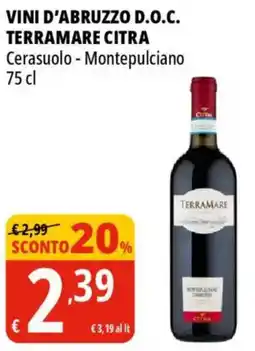 Tigros Vini d'abruzzo d.o.c. terramare citra offerta