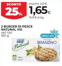 Coop 2 burger di pesce natural VIS offerta