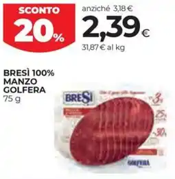 Coop Bresì 100% manzo GOLFERA offerta