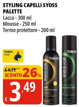 Tigros Styling capelli syoss PALETTE offerta