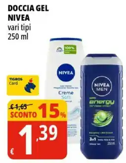 Tigros Doccia gel NIVEA offerta