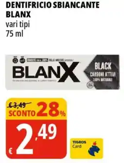 Tigros Dentifricio sbiancante BLANX offerta