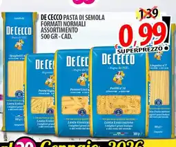 Il Genio Supermercato De cecco pasta di semola formati normali offerta