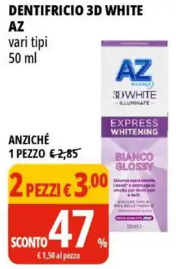 Tigros Dentifricio 3d white AZ offerta