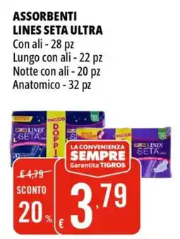 Tigros Assorbenti LINES SETA ULTRA offerta