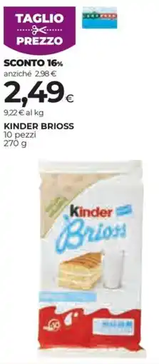 Coop Kinder brioss 10 pezzi offerta