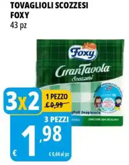 Tigros Tovaglioli scozzesi FOXY offerta