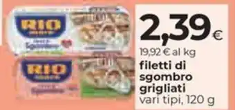 Coop RIO mare filetti di sgombro grigliati offerta