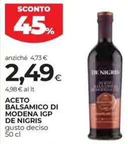 Coop Aceto balsamico di modena IGP DE NIGRIS offerta