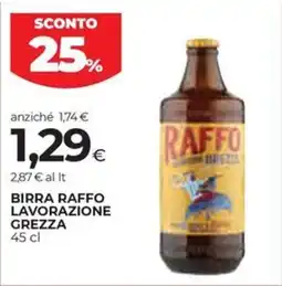 Coop Birra raffo lavorazione grezza RAFFO offerta