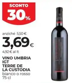 Coop Vino umbria igt TERRE DE LA CUSTODIA offerta