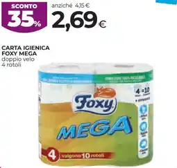 Coop Carta igienica foxy mega offerta