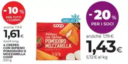 Coop 4 crepes con ripieno pomodoro e mozzarella COOP offerta