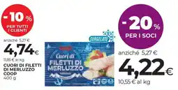 Coop Cuori di filetti di merluzzo COOP offerta