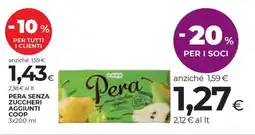 Coop Pera senza zuccheri aggiunti COOP offerta