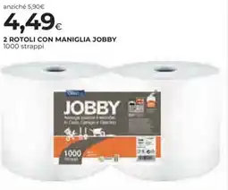Coop 2 rotoli con maniglia jobby 1000 strappi offerta