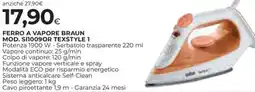 Coop Ferro a vapore braun mod. SI1009OR texstyle 1 offerta