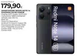 Coop SMARTPHONE REDMI NOTE 14 XIAOMI5G DS 8G+256GB offerta