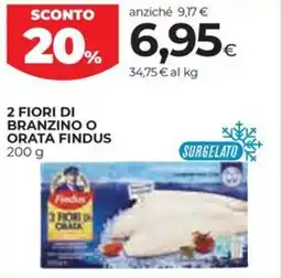 Coop 2 fiori di branzino o orata FINDUS offerta
