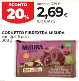 Coop Cornetto fibrextra MISURA offerta