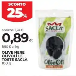 Coop Olive nere olivolì le toste SACLÀ offerta