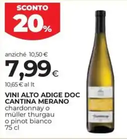 Coop Vini alto adige doc cantina merano offerta