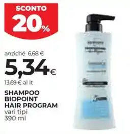 Coop Shampoo biopoint hair program offerta