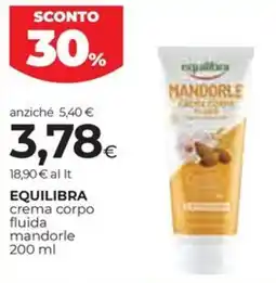 Coop EQUILIBRA crema corpo fluida mandorle offerta