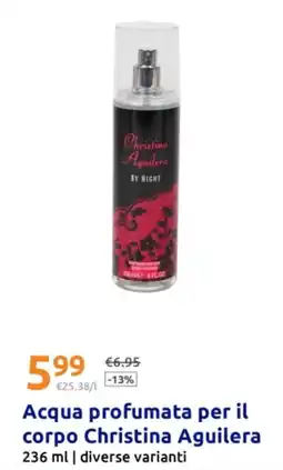 Action Acqua profumata per il corpo Christina Aguilera offerta
