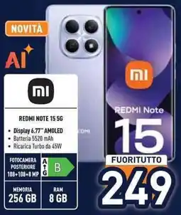 Unieuro REDMI Note 15 5G offerta