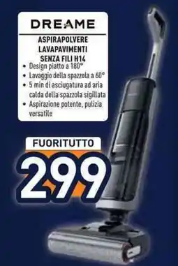 Unieuro DREAME aspirapolvere lavapavimenti senza fili H14 offerta
