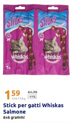 Action Stick per gatti Whiskas Salmone offerta