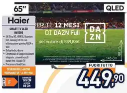 Unieuro Haier SMART TV QLED H65S80 offerta