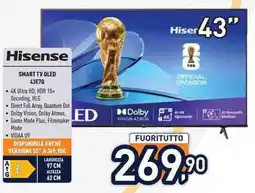 Unieuro Hisense SMART TV QLED 43E70 offerta