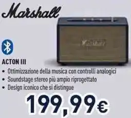 Unieuro Marshall ACTON III offerta