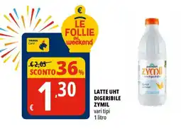 Tigros Latte uht digeribile ZYMIL offerta