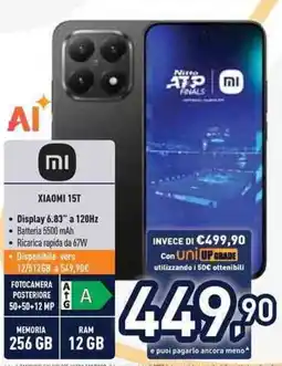 Unieuro Xiaomi 15T offerta