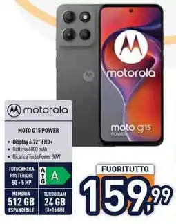 Unieuro motorola MOTO G 15 POWER offerta