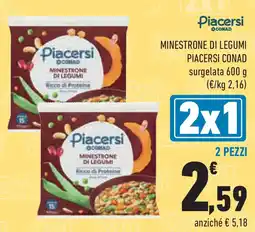 Conad Superstore Minestrone di legumi PIACERSI CONAD offerta