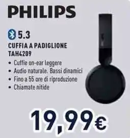 Unieuro PHILIPS CUFFIA A PADIGLIONE TAH4209 offerta