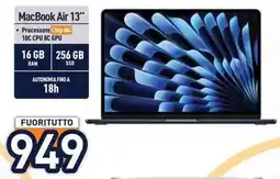 Unieuro MacBook Air 13" offerta