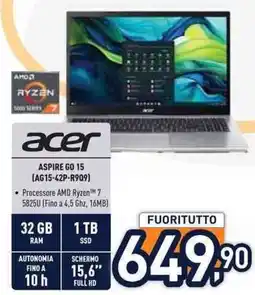 Unieuro acer ASPIRE GO 15 (AG15-42P-R909) offerta