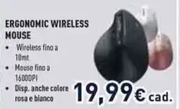 Unieuro Ioplee ergonomic wireless mouse offerta