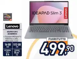 Unieuro Lenovo IDEAPAD SLIM 3 (82X000NGIX) offerta