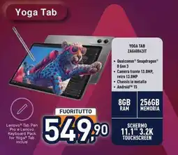 Unieuro LenovoYoga Tab YOGA TAB ZAG600431T offerta